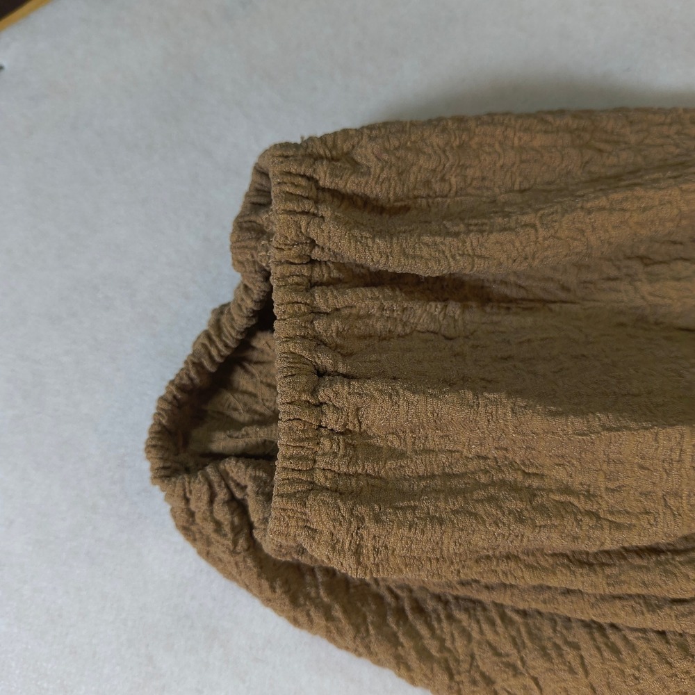 Oli & Hali Womens Textured Gauze Babydoll Tunic Top Brown Medium - Picture 5 of 12